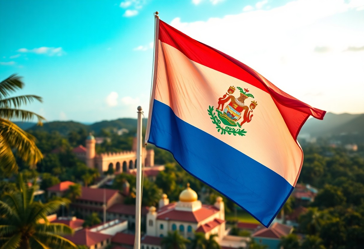 Historical Belize flag imagery