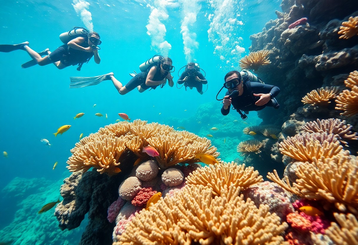 Diver near Belize reef