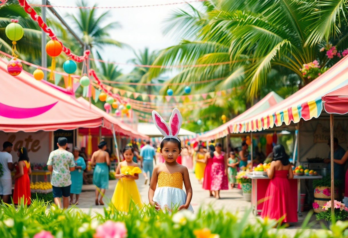 Easter sawdust tapestries in Benque Viejo