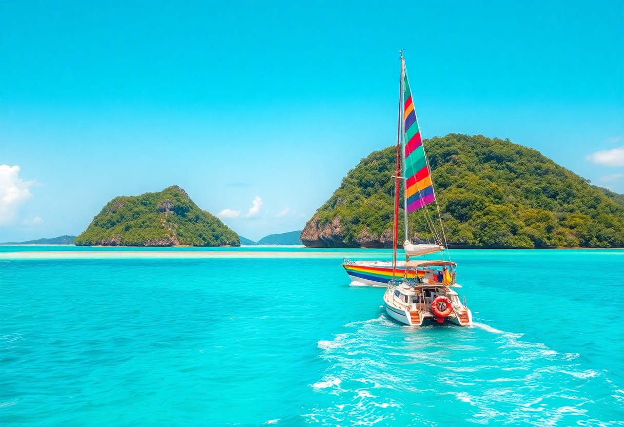 Pleasure boating Belize water scene