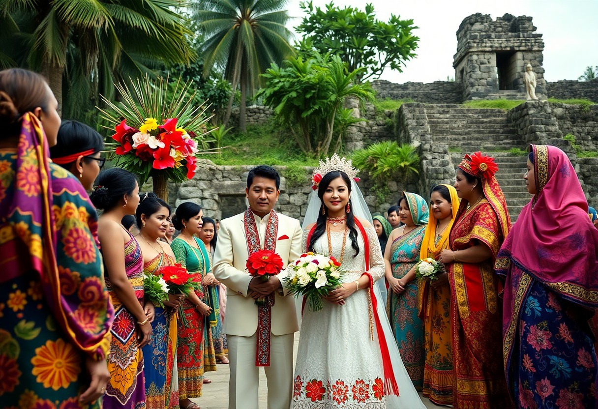 Maya wedding reenactment at Santa Rita
