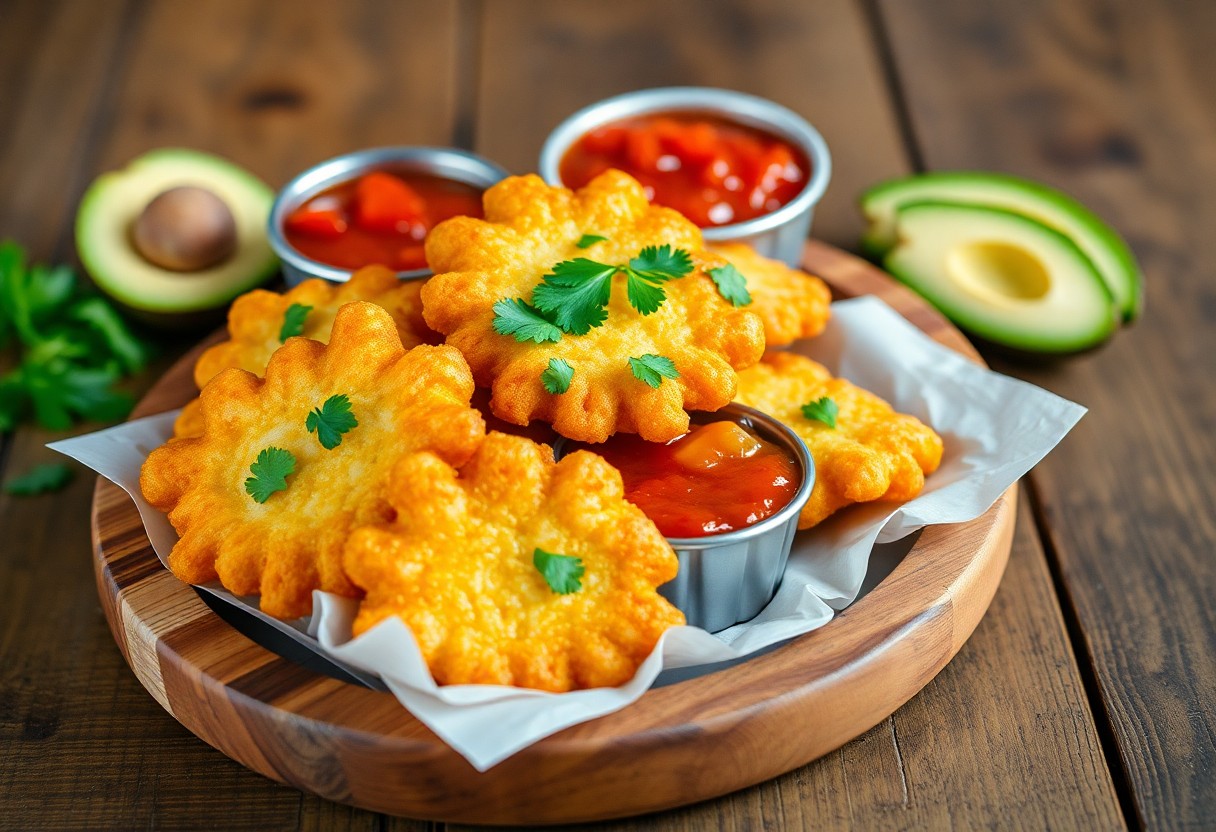 Plate of golden fry jacks fresh from the fryer