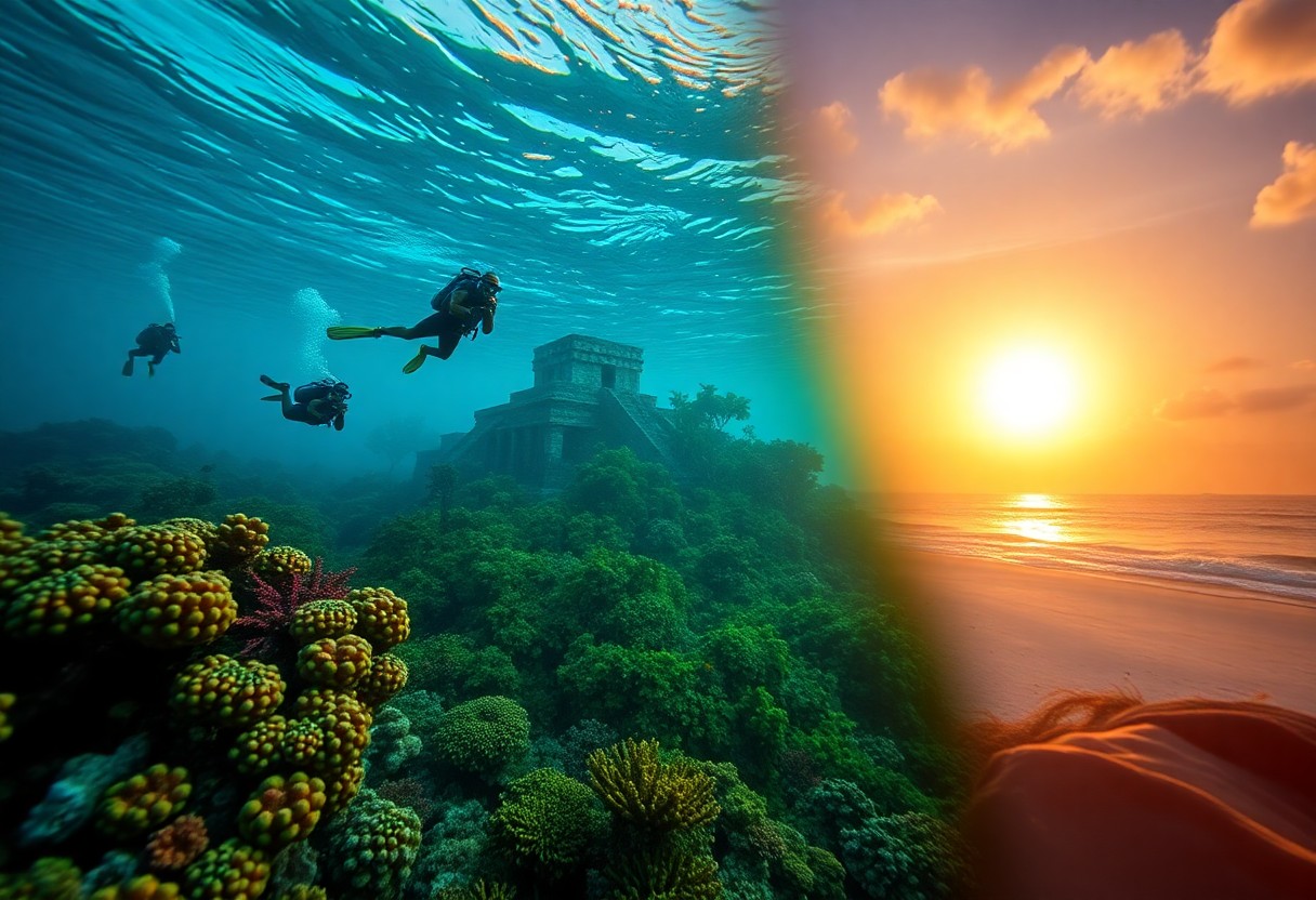 Belize jungle and water landscape