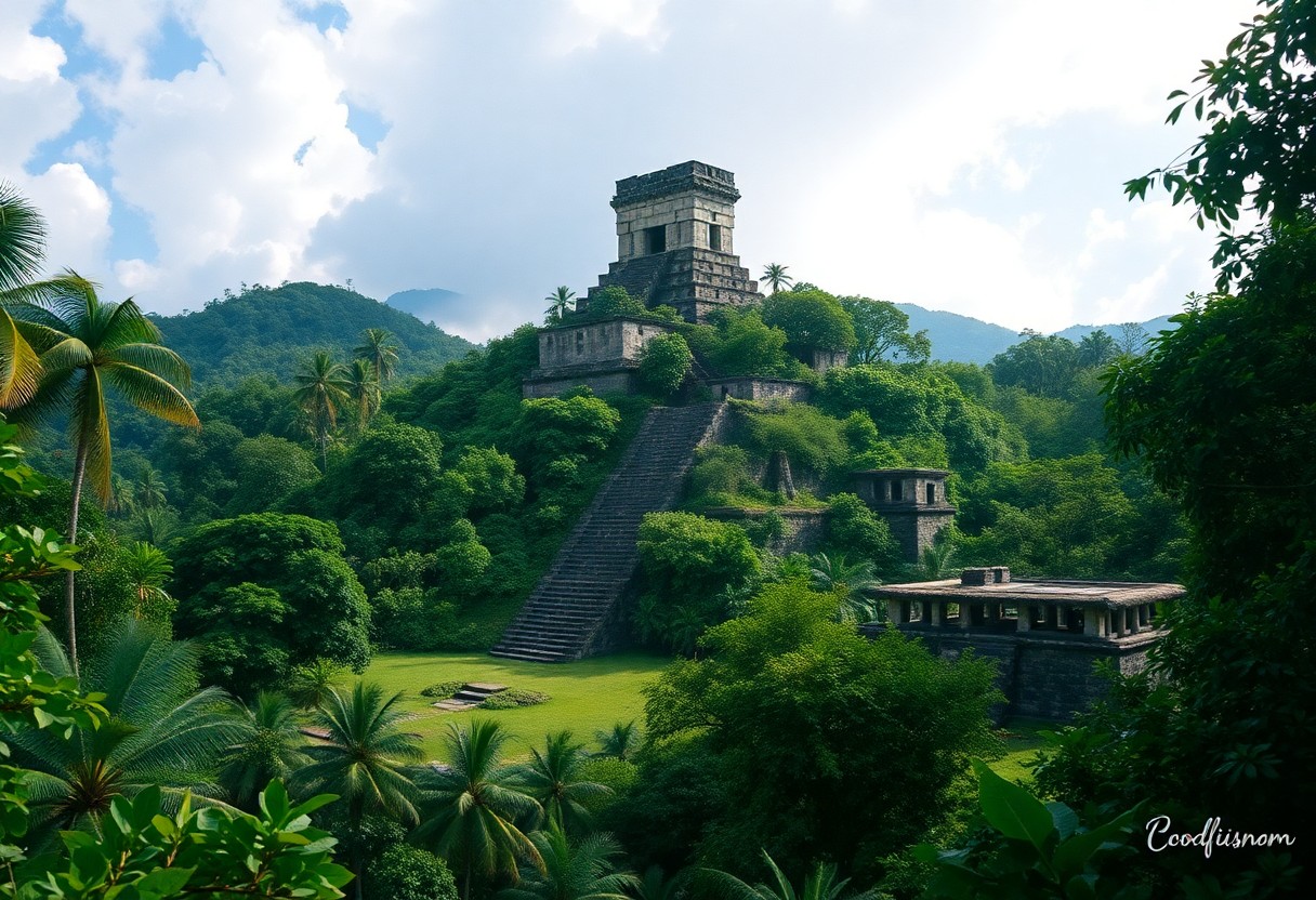 Belize landscape and ruins