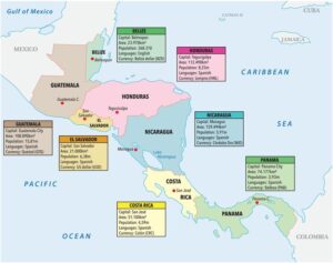 Map-style depiction of Belize-Guatemala dotted border