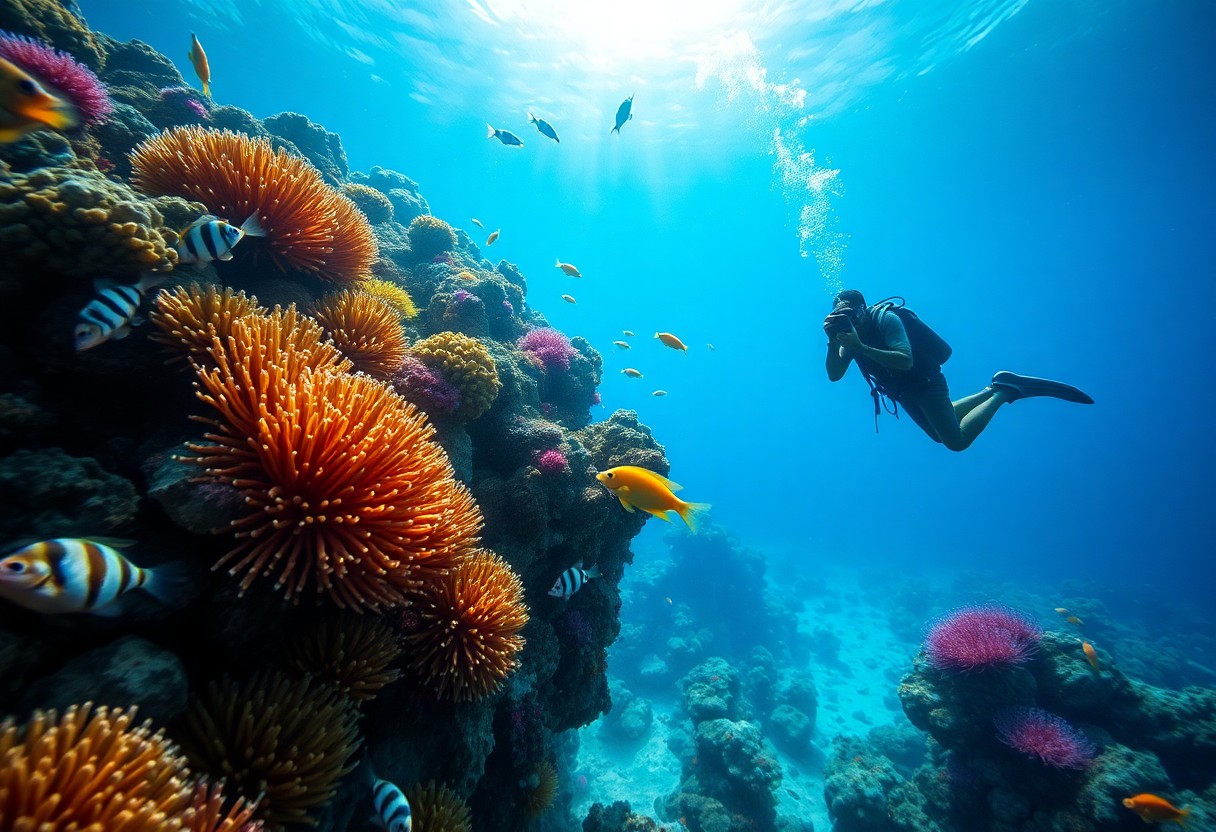 underwater corals Belize