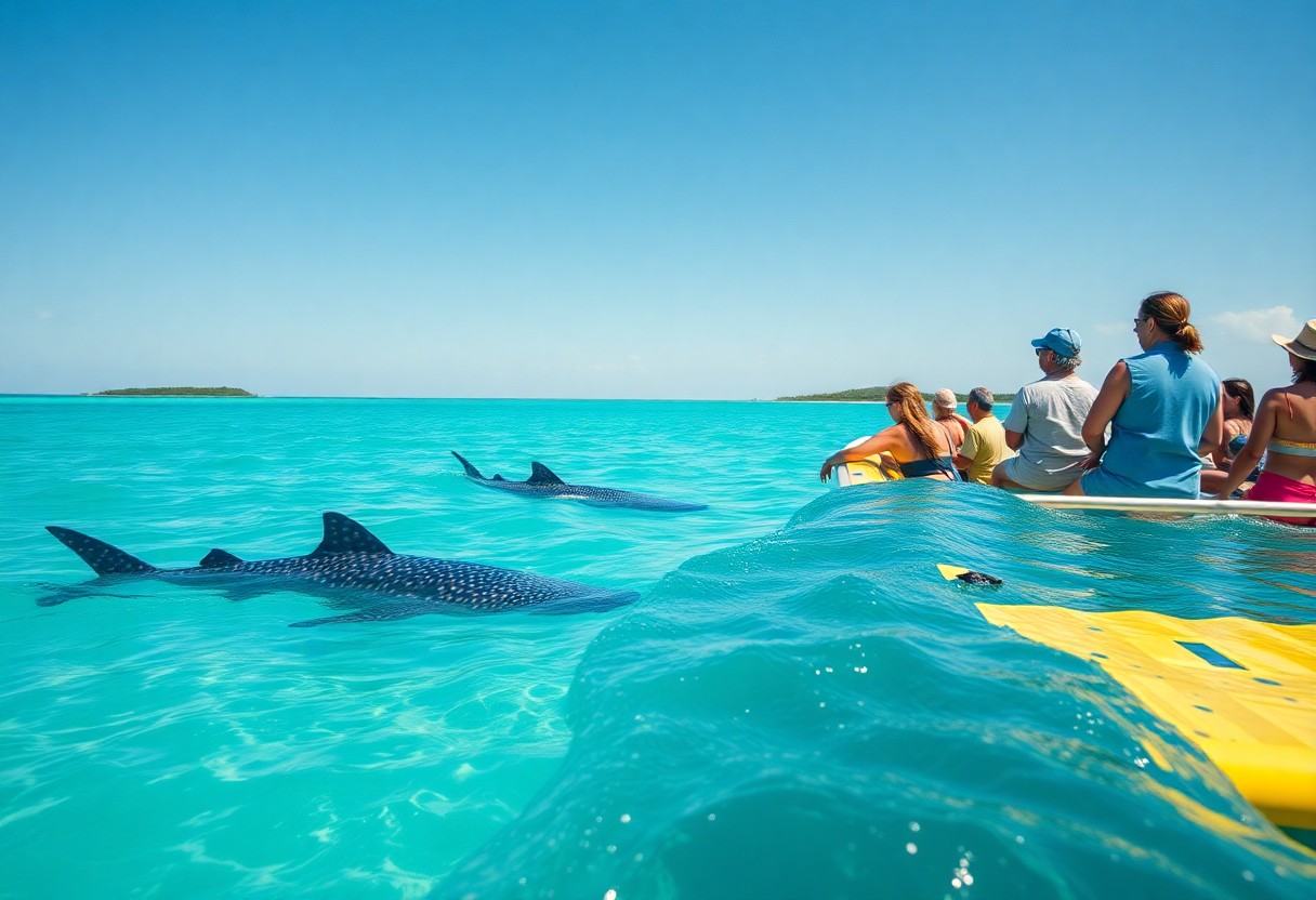 Whale shark swimmer Belize