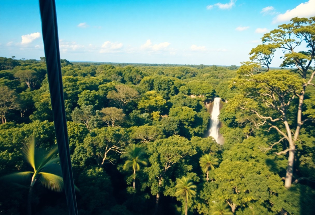Zip lining platform Belize