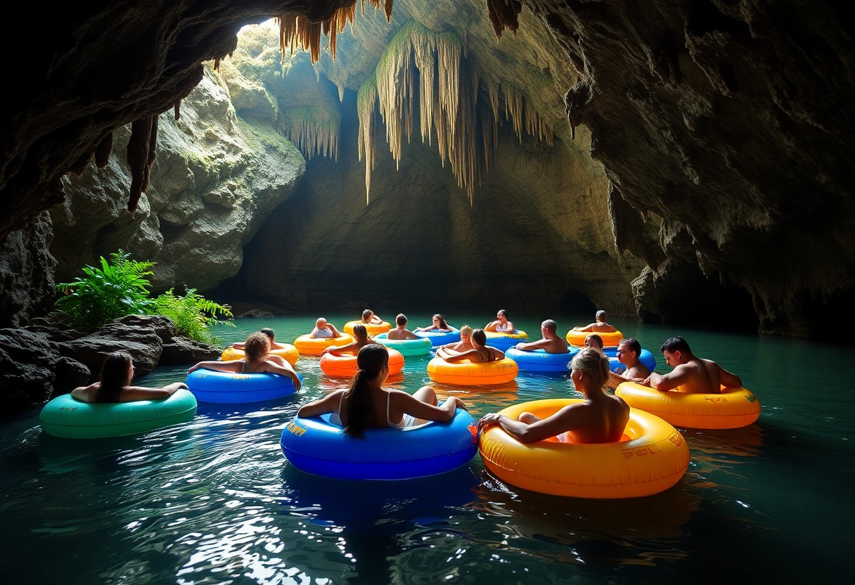 Inside Belize cave