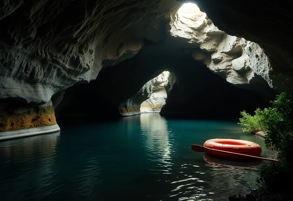 Cave tubing in Belize