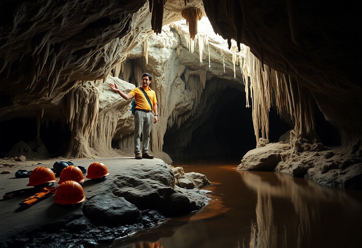 Wading into ATM Cave