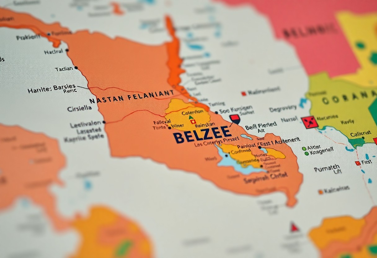 Belize coastline and cayes scenery