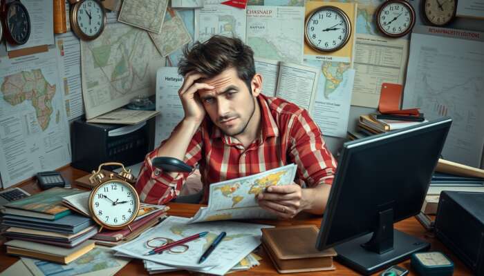 Traveler comparing Belize trip options, logistics, and accommodation decisions while planning the right base