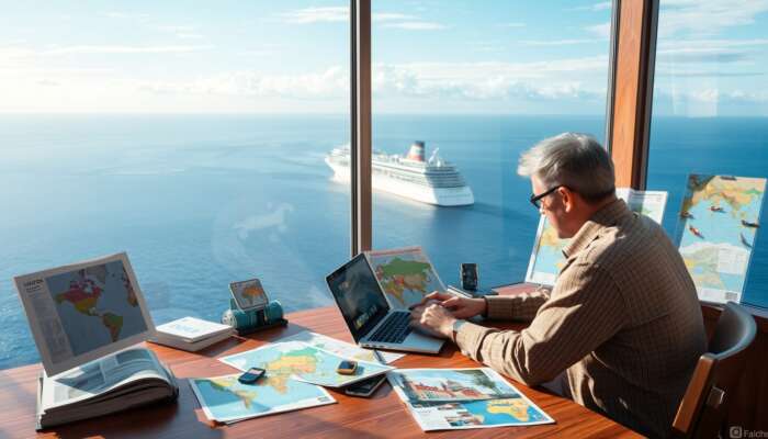 Traveler researching a cruise itinerary that visits Belize, including port calls and shore excursions